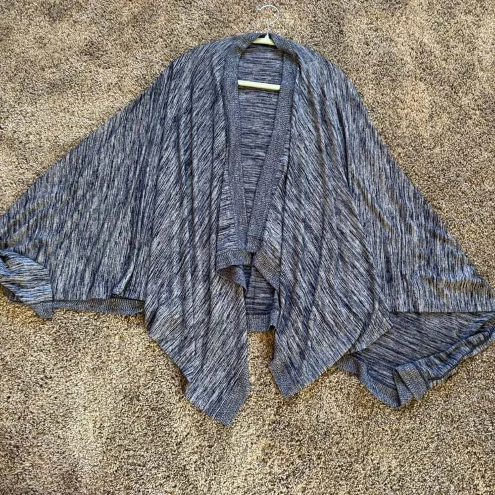 Banana Republic Women's Open Front Cardigan One Size Blue Gray Minimalist Winter